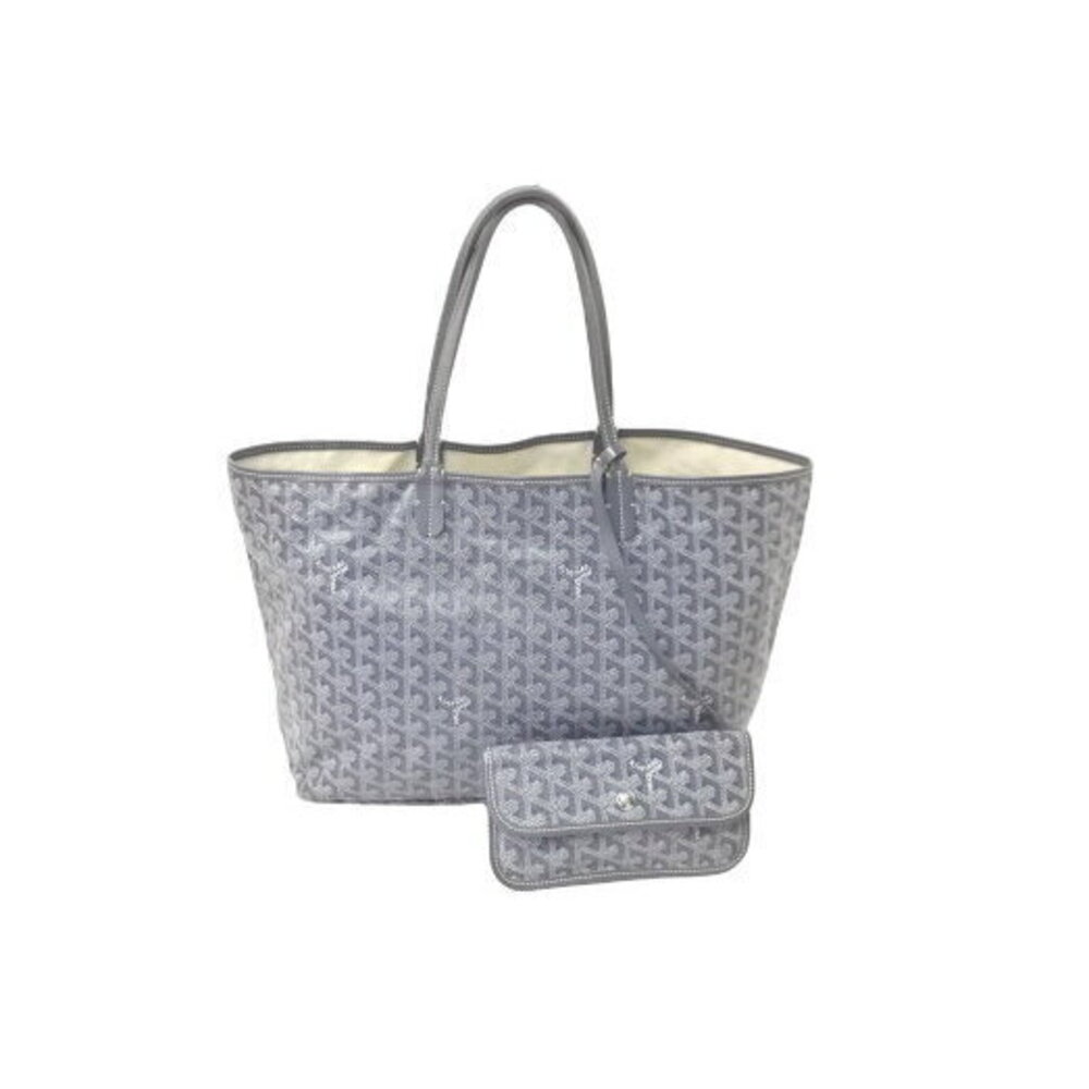 GOYARD Saint Louis Herringbone Tote Bag Pouch Gray